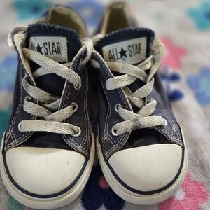 Converse Kids' Blue Canvas Sneakers-Size 9 Kids